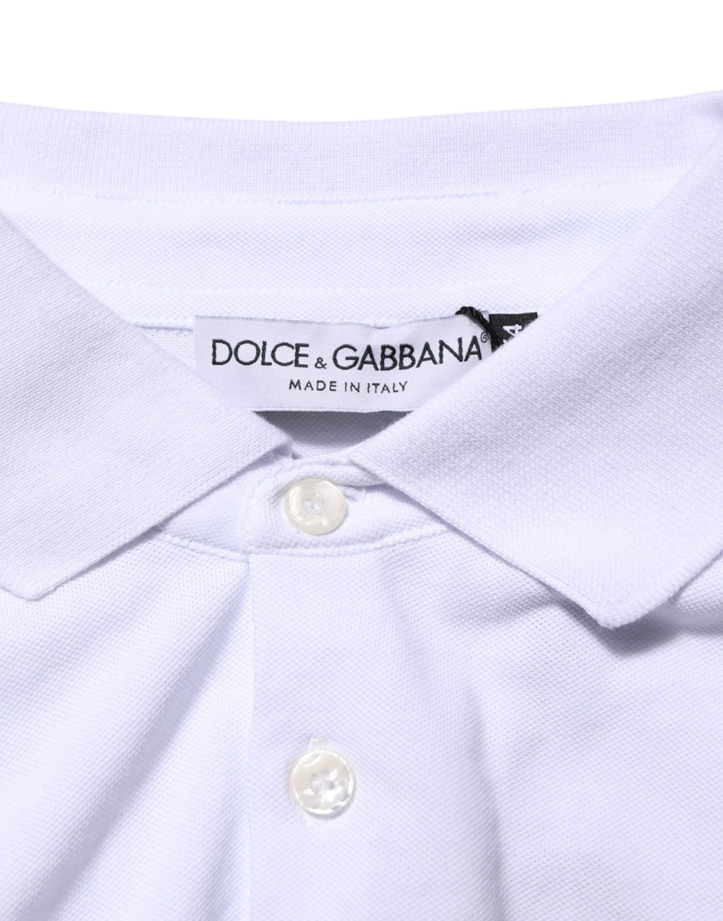 White Cotton Crest Embroidery Polo  T-shirt