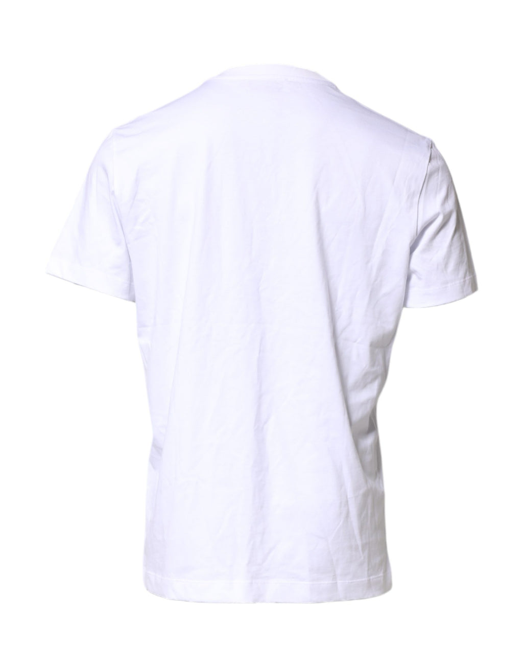White Cotton DG Logo Embroidery Men T-shirt