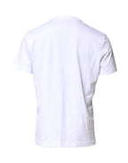 White Cotton DG Logo Embroidery Men  T-shirt
