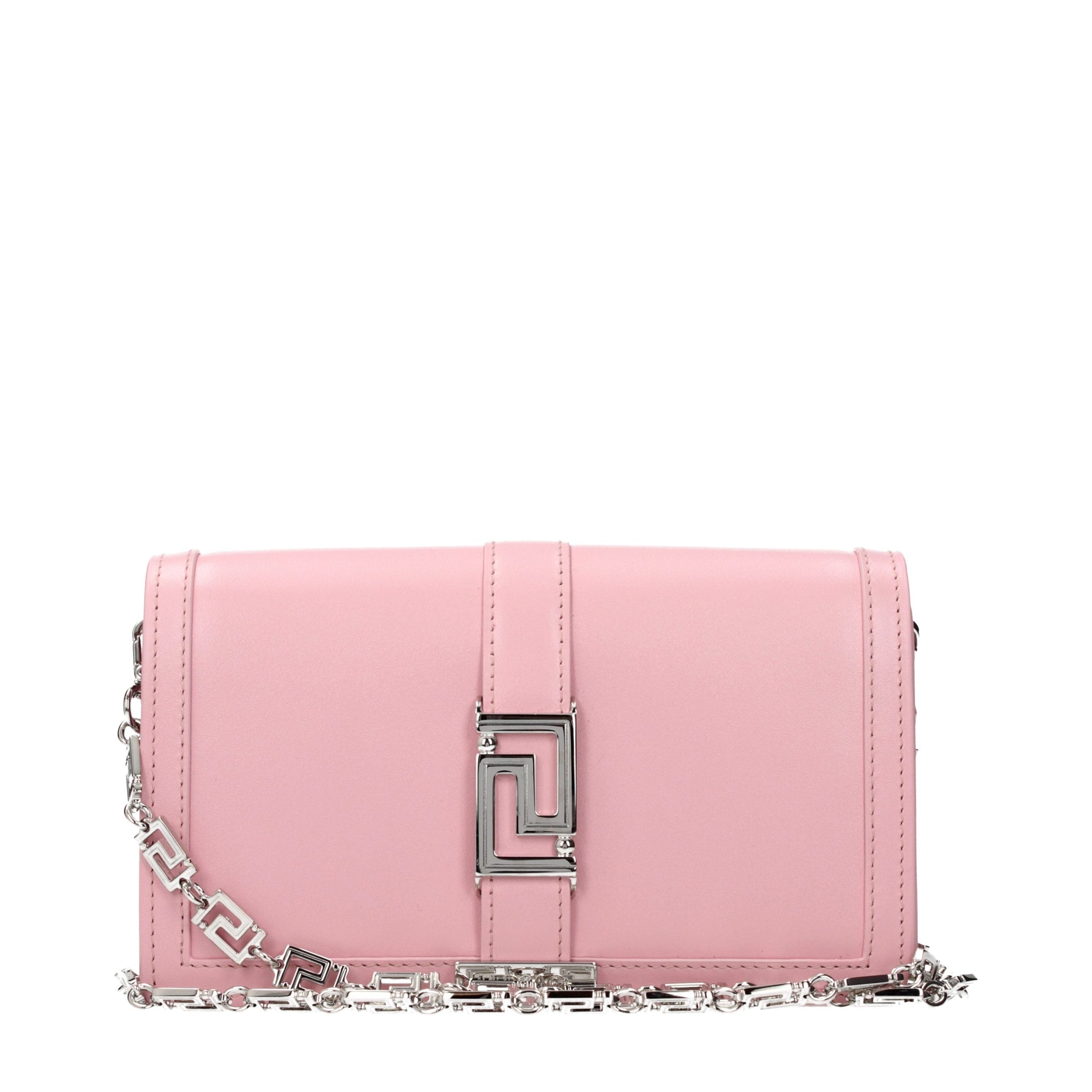 Pink Leather Shoulder Bag