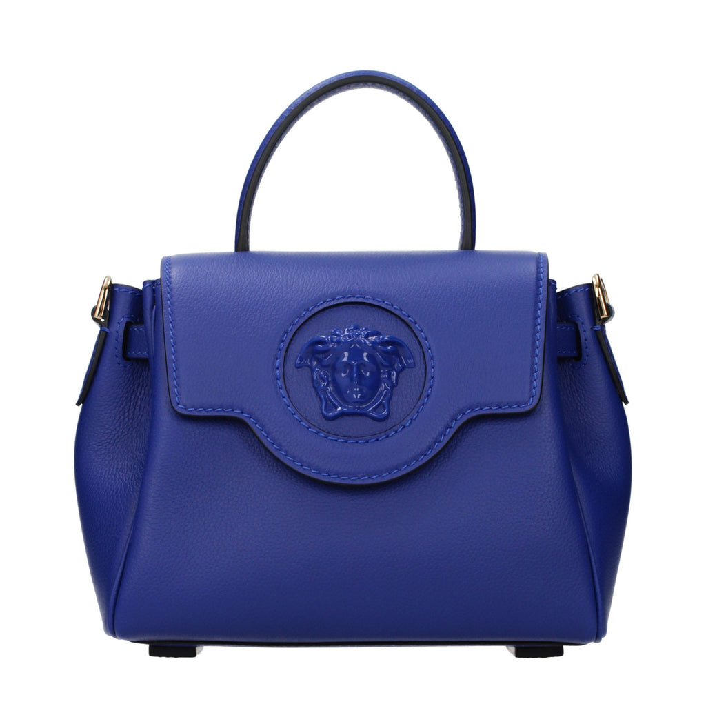 Blue Leather Handbag