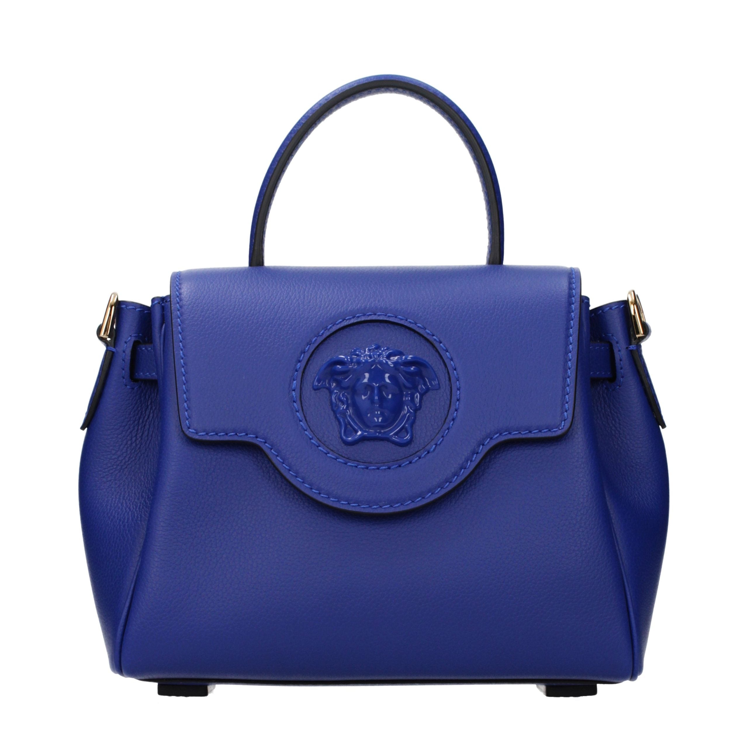 Blue Leather Handbag