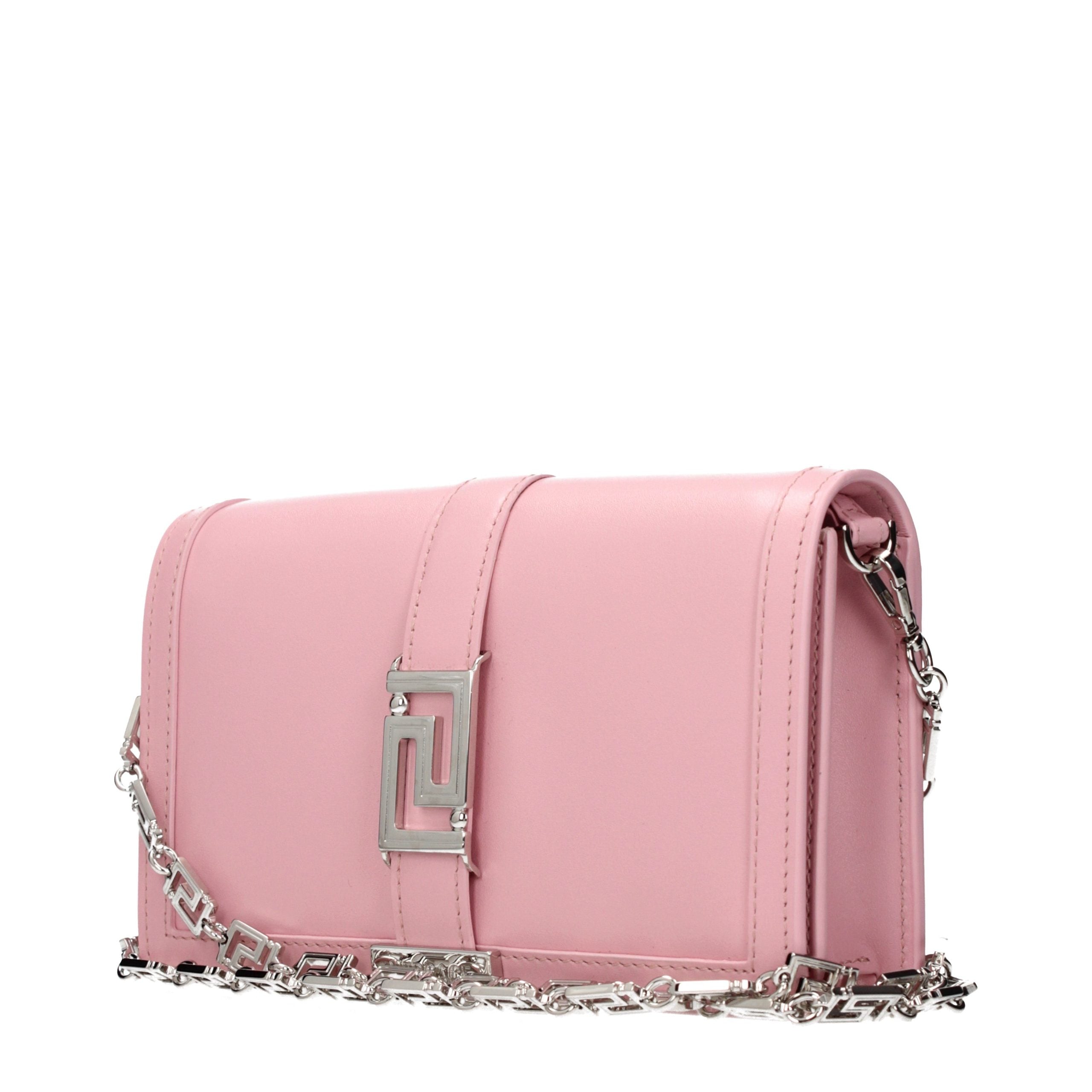 Pink Leather Shoulder Bag