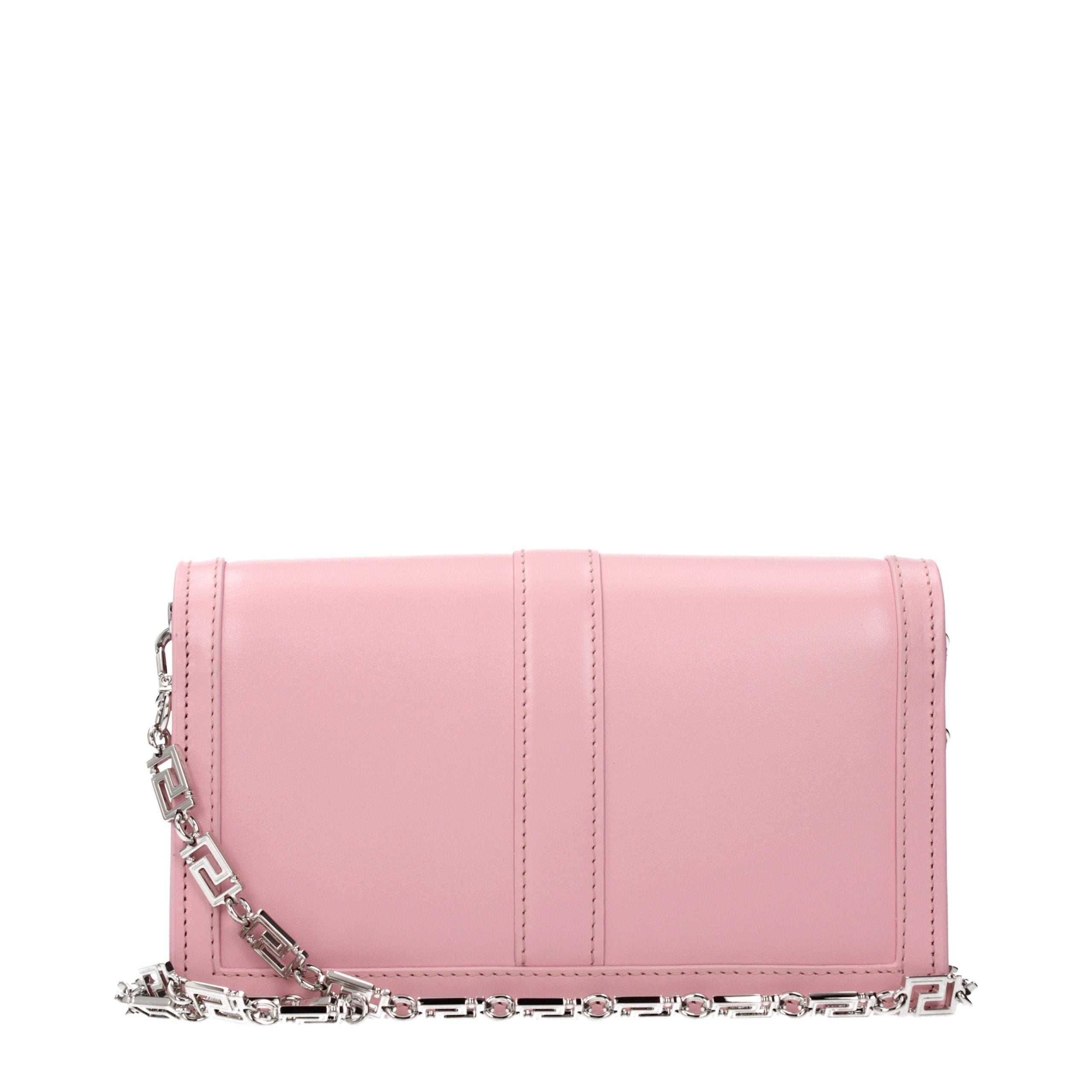 Pink Leather Shoulder Bag
