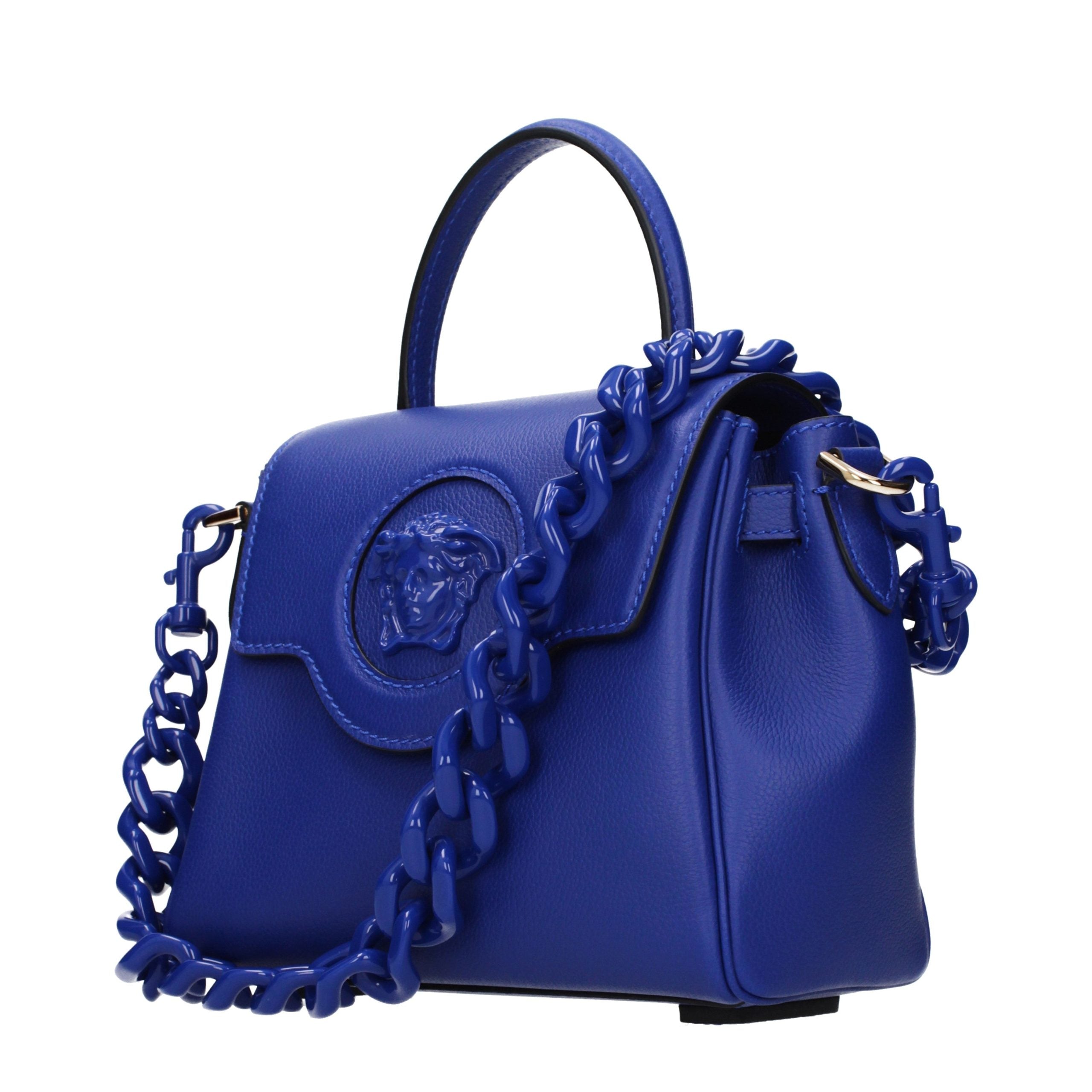 Blue Leather Handbag