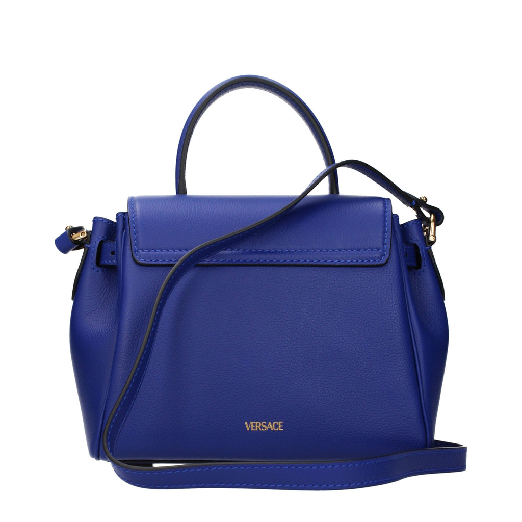 Blue Leather Handbag