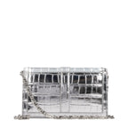 Gray Leather Crossbody Bag