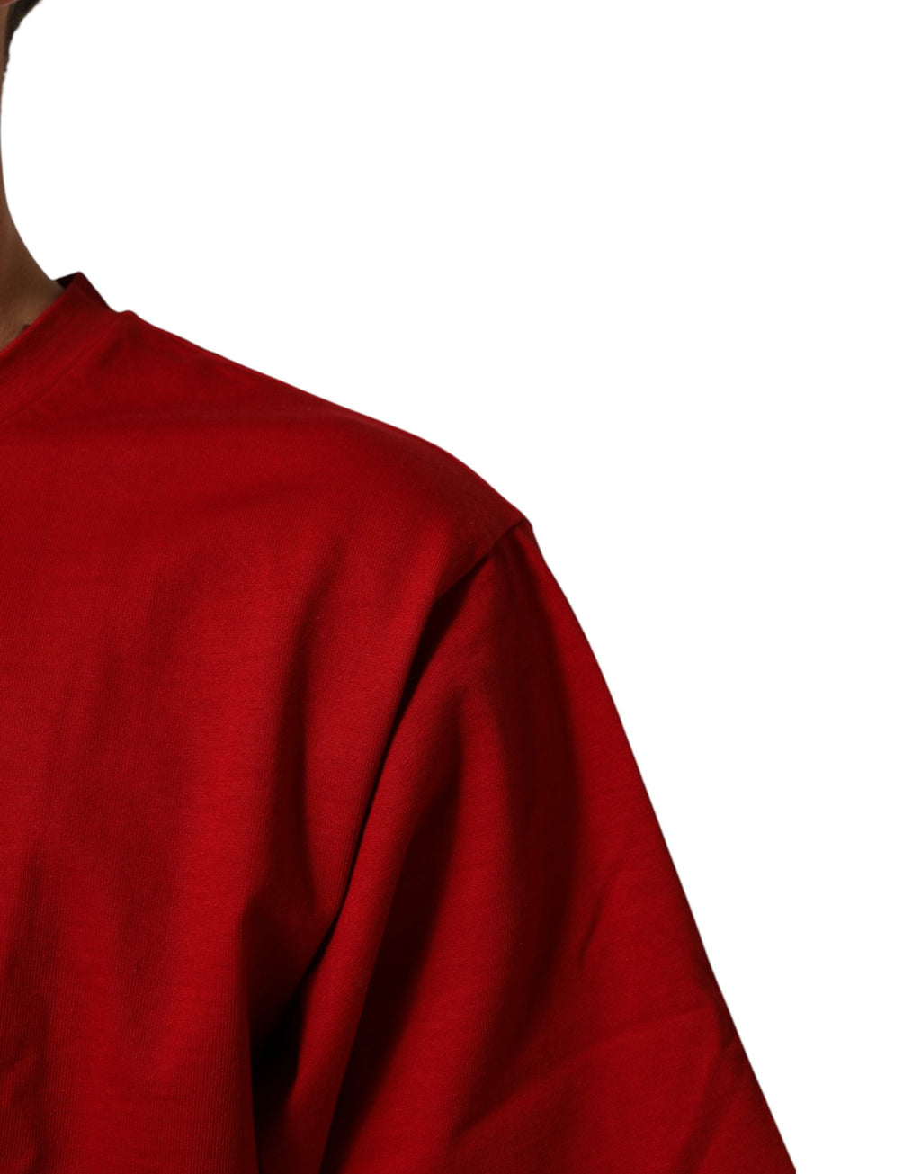 Red DG Eye Print Cotton Crew Neck T-shirt