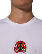 White Cotton DG Love Patch Crew Neck T-shirt