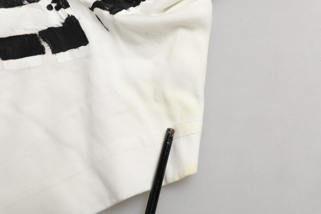 White Cotton Bandana Print CrewNeck T-shirt