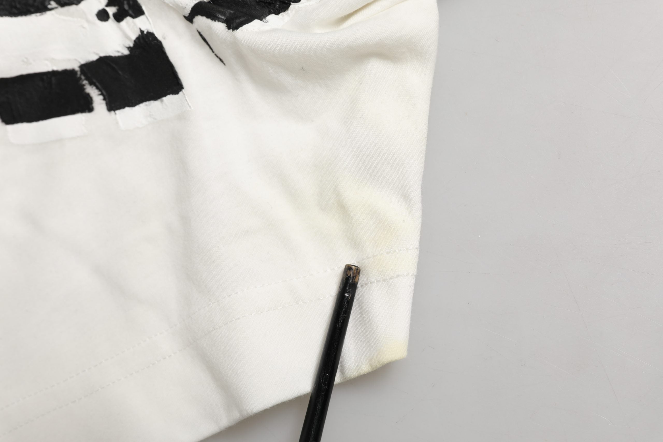 White Cotton Bandana Print CrewNeck T-shirt