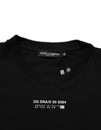 Black Statement Cotton Crew Neck Men T-shirt