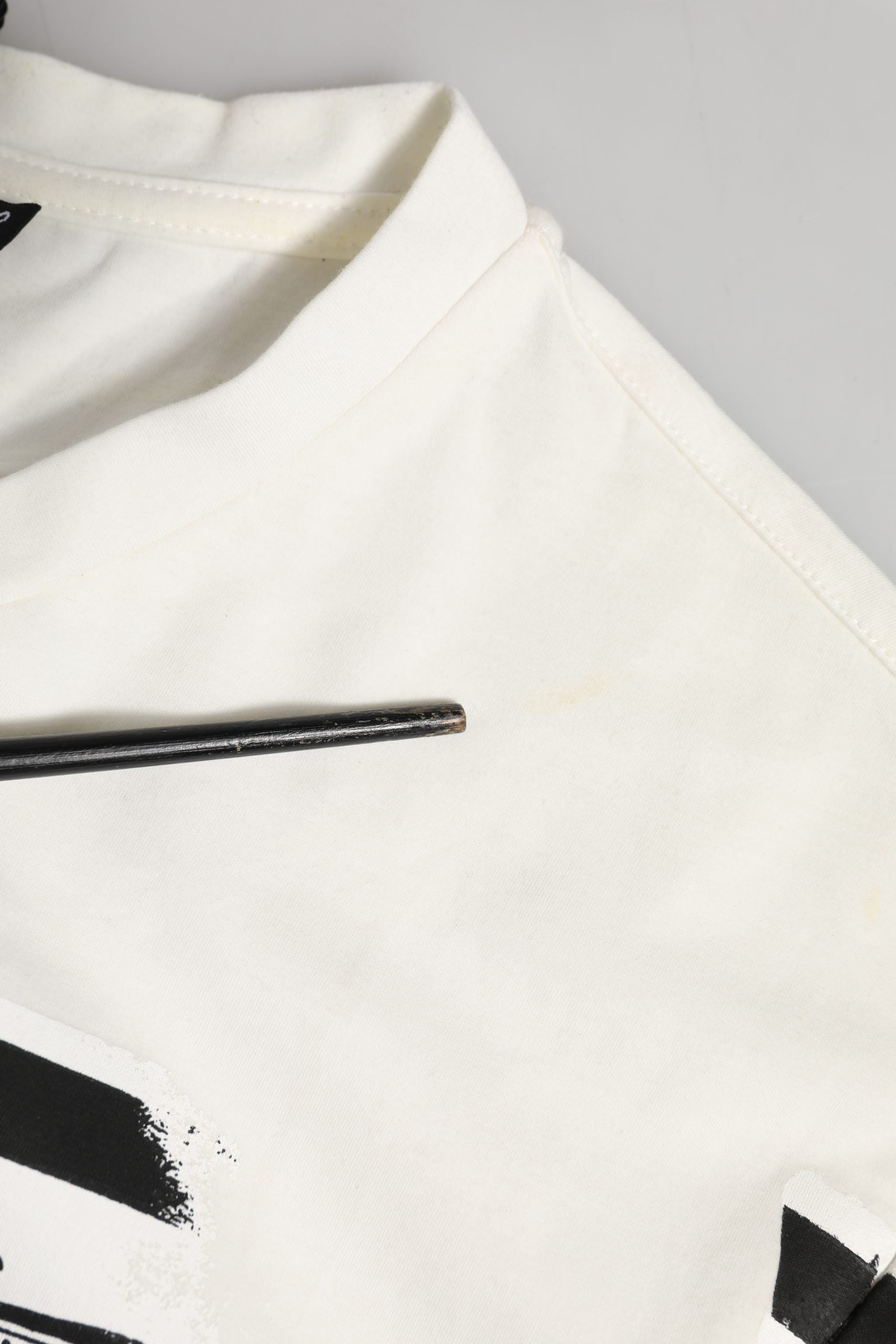 White Cotton Bandana Print CrewNeck T-shirt