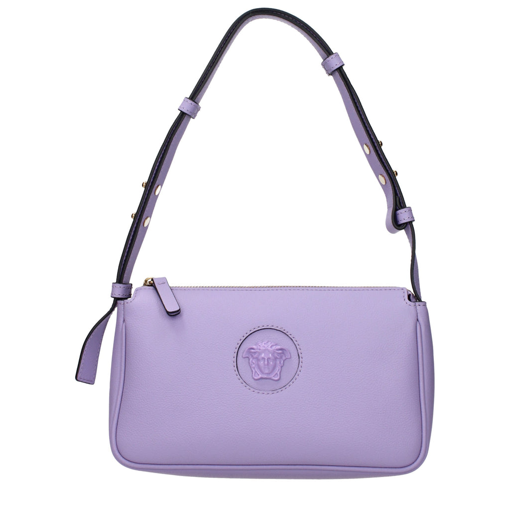 Purple Leather Shoulder Bag
