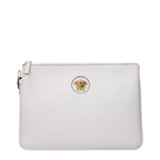 White Leather Clutch Bag