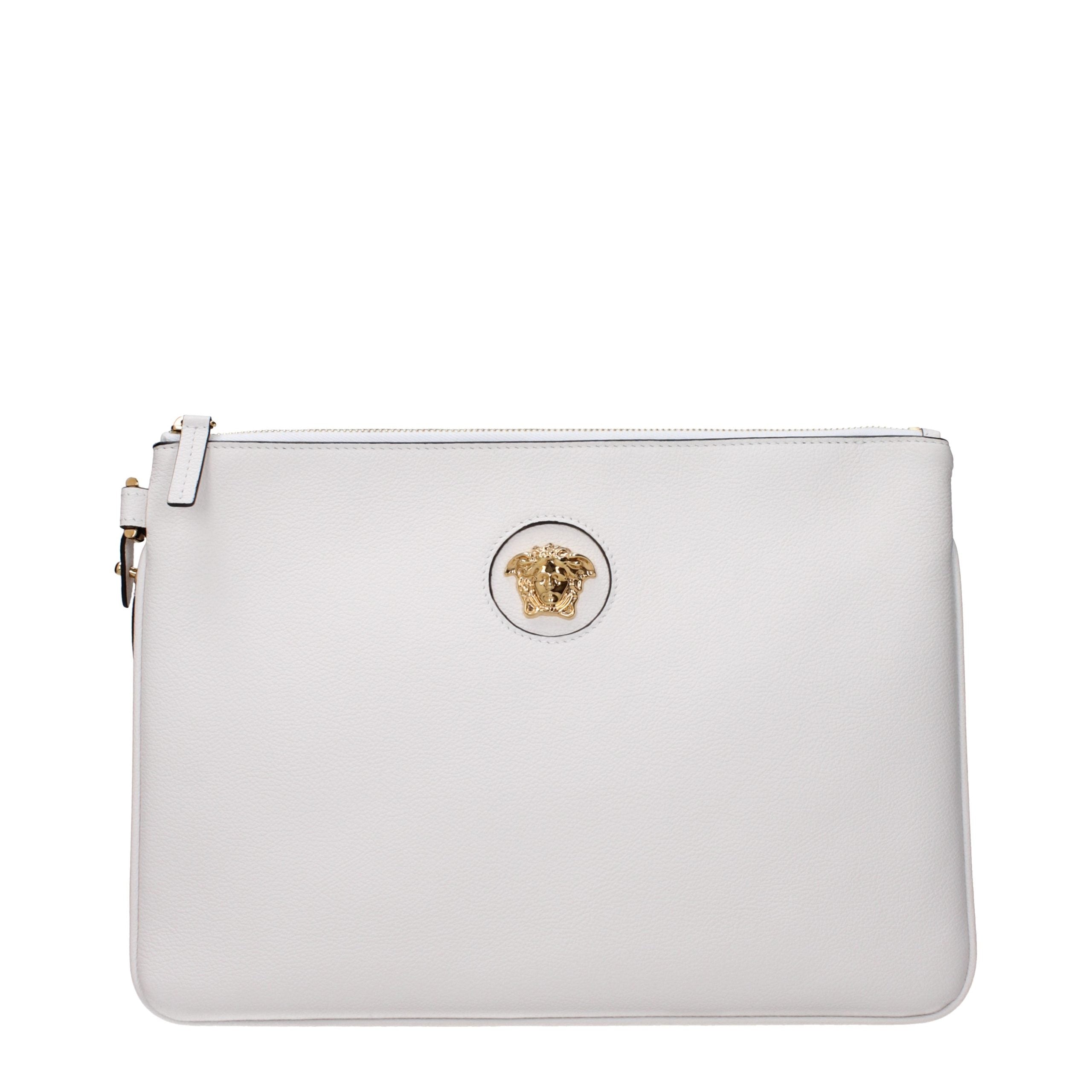 White Leather Clutch Bag