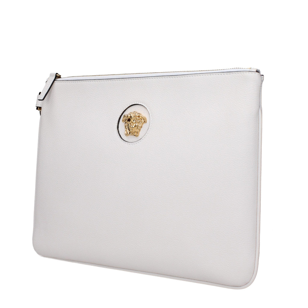 White Leather Clutch Bag