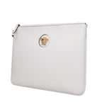 White Leather Clutch Bag