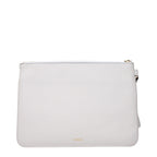 White Leather Clutch Bag