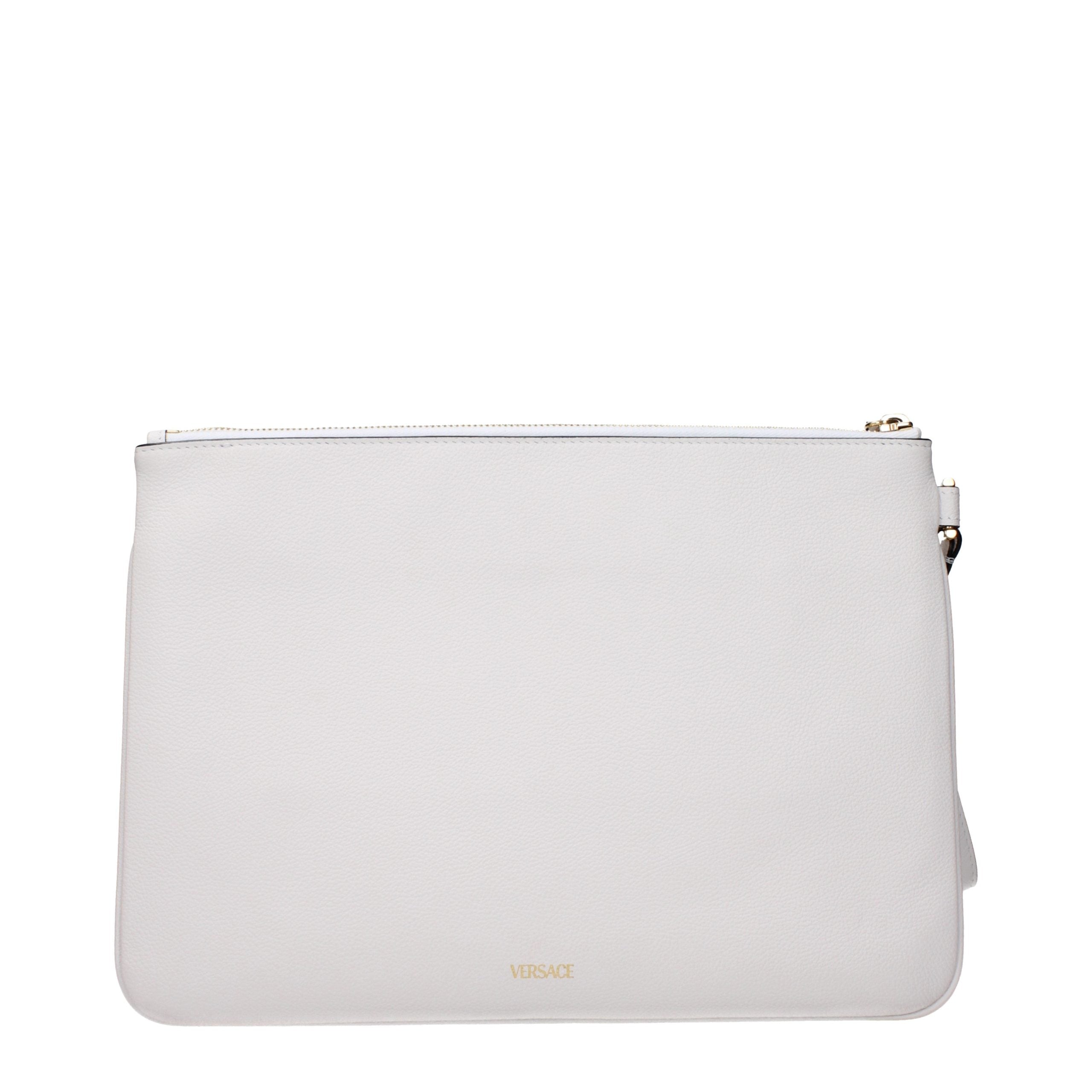 White Leather Clutch Bag