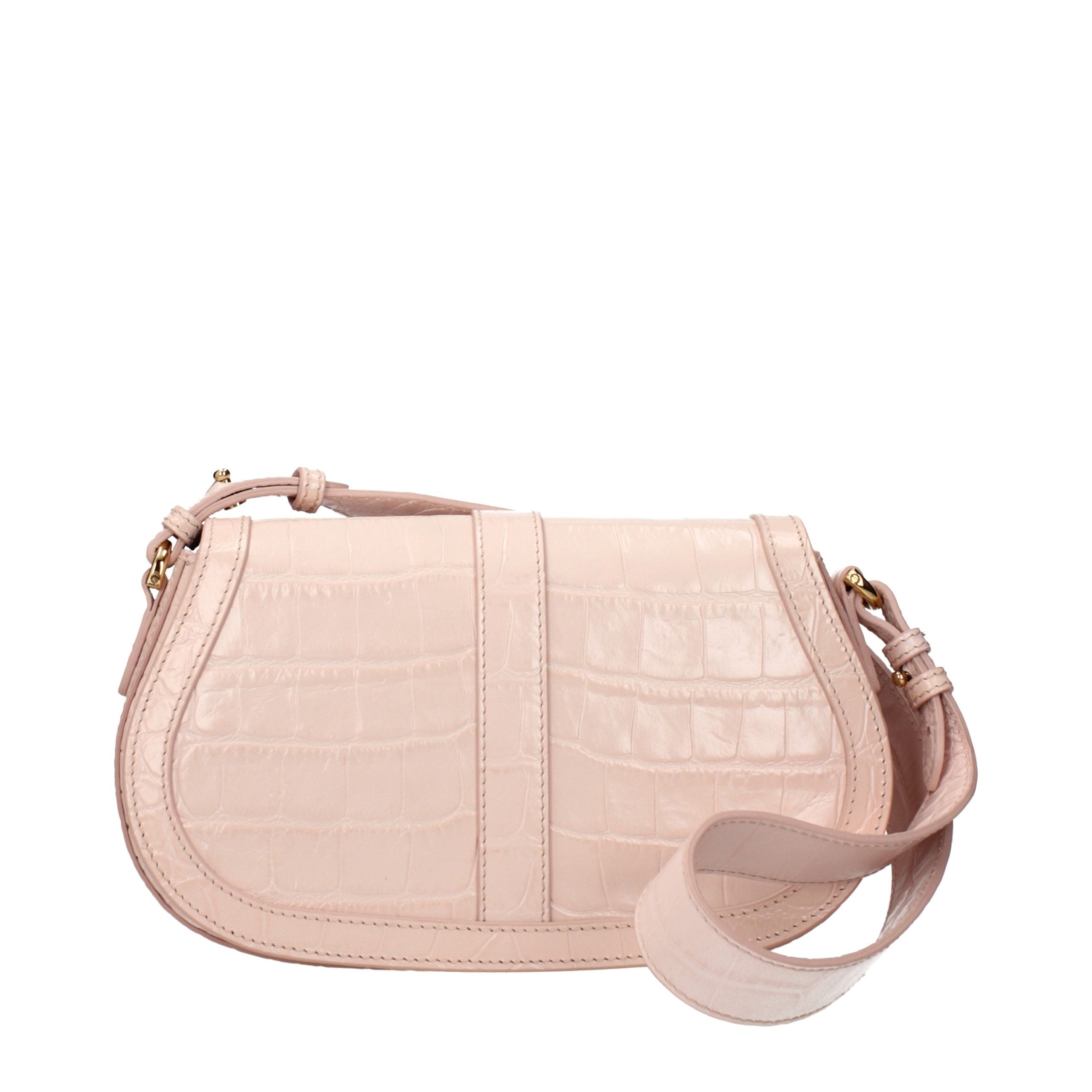 Pink Leather Shoulder Bag
