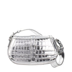 Gray Leather Shoulder Bag