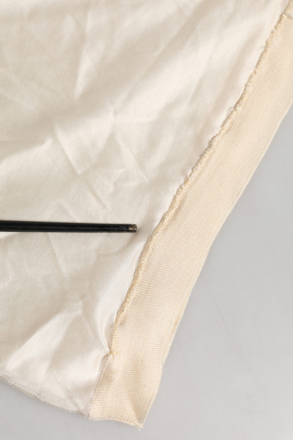 Off White Silk Henley Short Sleeves T-shirt