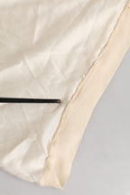 Off White Silk Henley Short Sleeves T-shirt