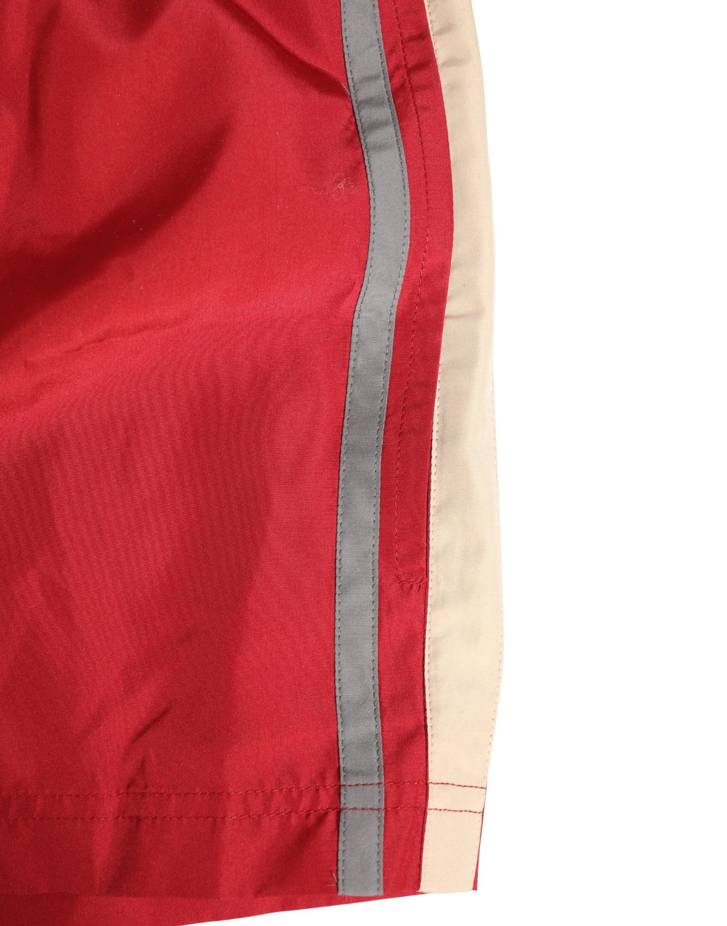 Red Polyester Men Drawstring Shorts Swimwear