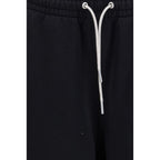 Black Cotton Athletic Pants