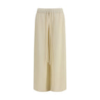 Beige Alpaca Vicugna Pacos Casual Pants