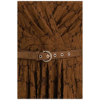 Brown Polyamide Casual Dress