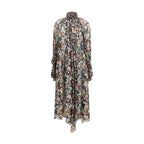 Multicolor Silk Casual Dress