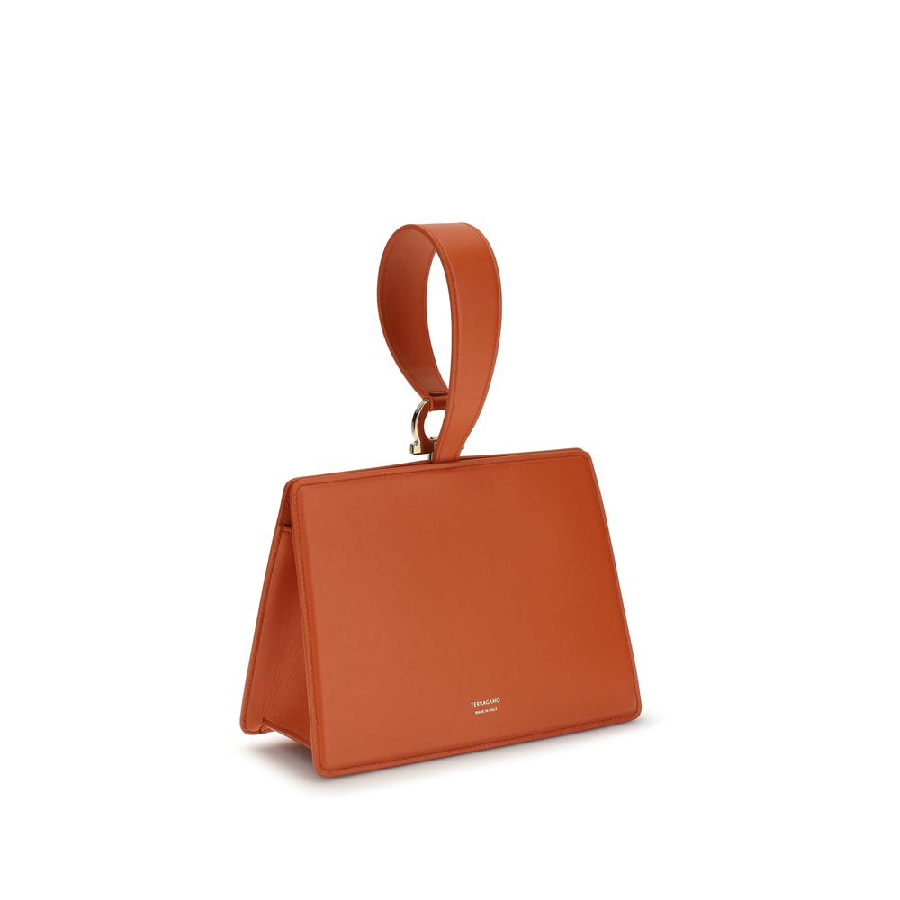 Orange Calf Leather Bos Taurus Clutch Bag