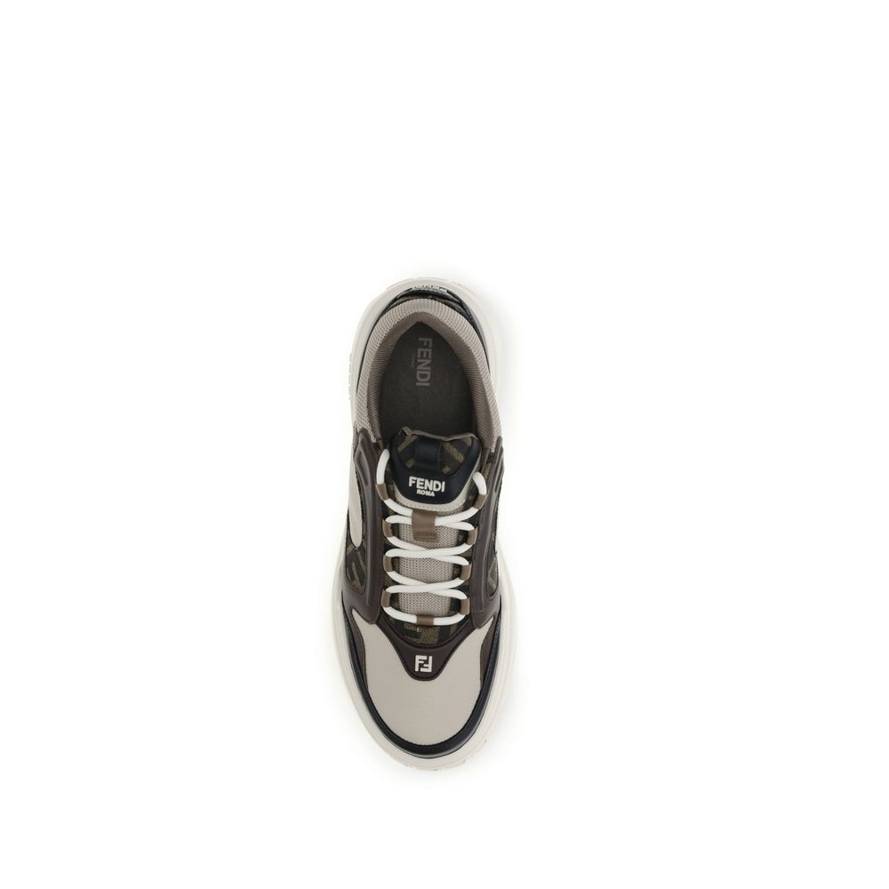 Black Calf Leather Bos Taurus Chunky Sneakers