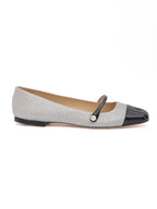 Grey Fine Glitter Elisa Flats