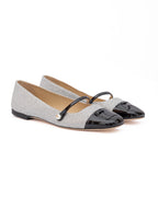 Grey Fine Glitter Elisa Flats