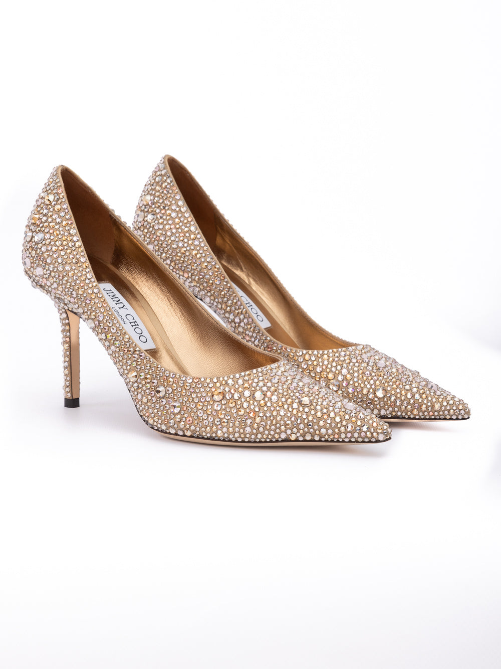 Light Bronze Crystal Love 85 Pumps