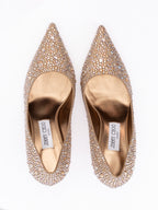 Light Bronze Crystal Love 85 Pumps