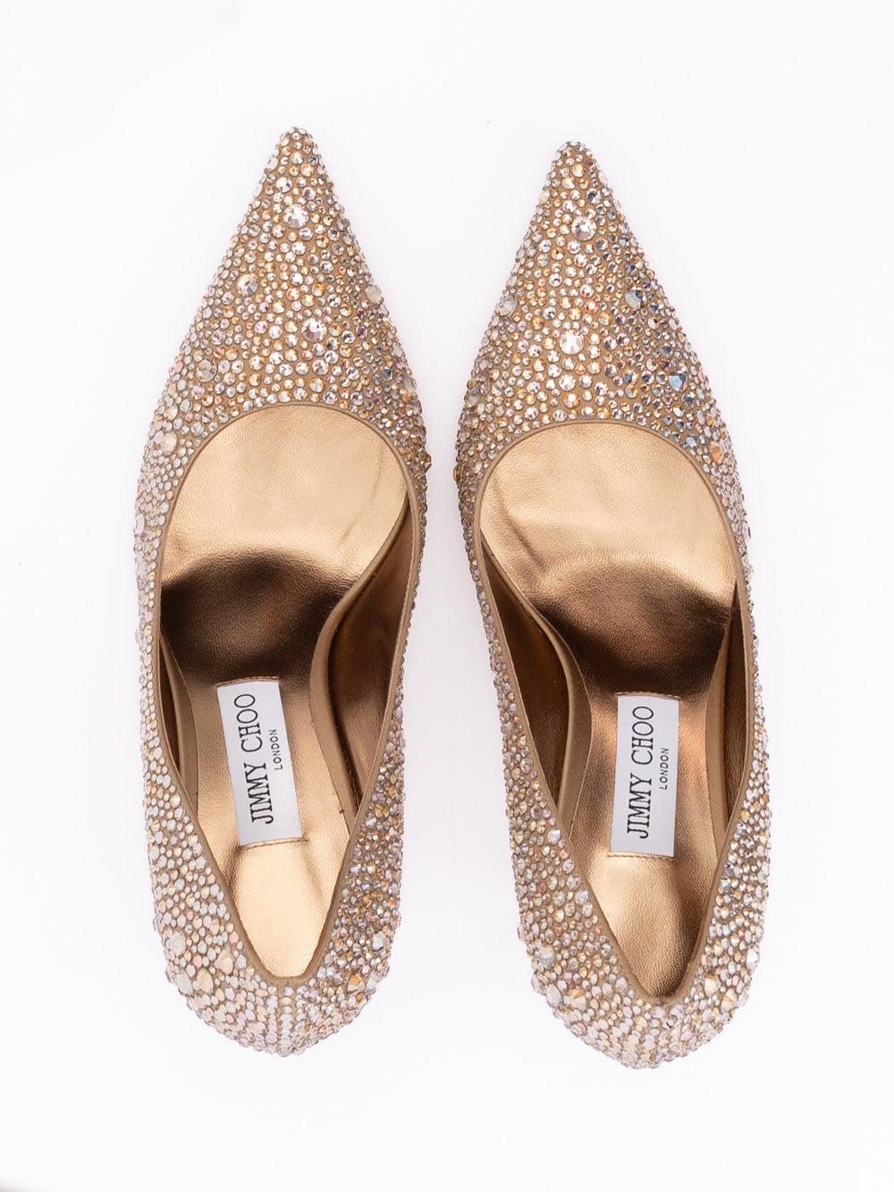 Light Bronze Crystal Love 85 Pumps
