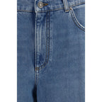 Blue Cotton Relaxed Fit Jeans