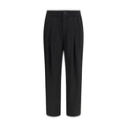 Black Viscose Casual Pants