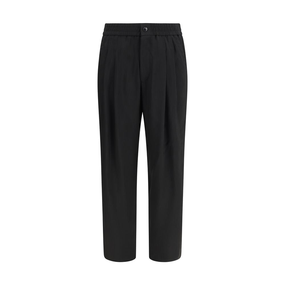 Black Viscose Casual Pants