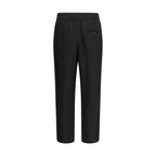 Black Viscose Casual Pants