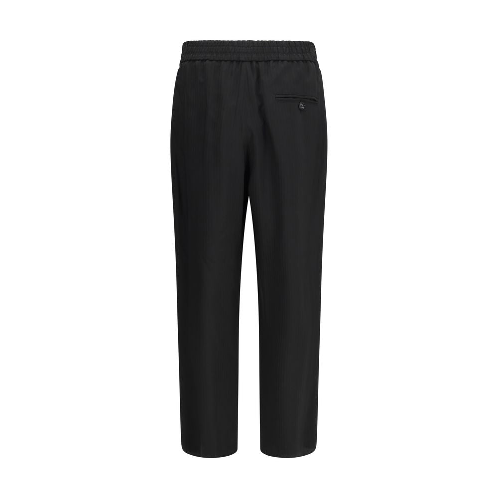 Black Viscose Casual Pants