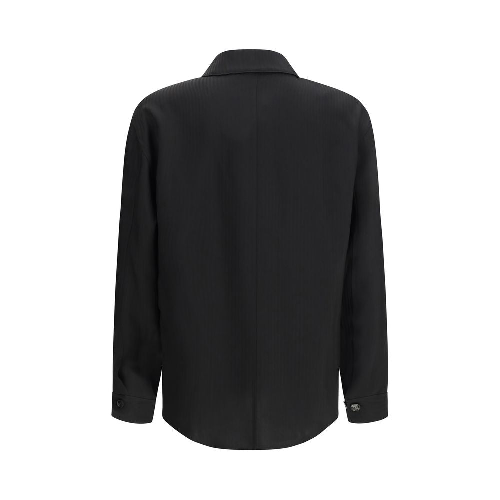 Black Viscose Dress Shirt