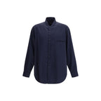 Blue Silk Dress Shirt