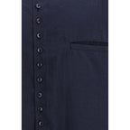 Blue Silk Dress Shirt