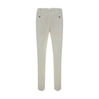 White Cotton Casual Pants