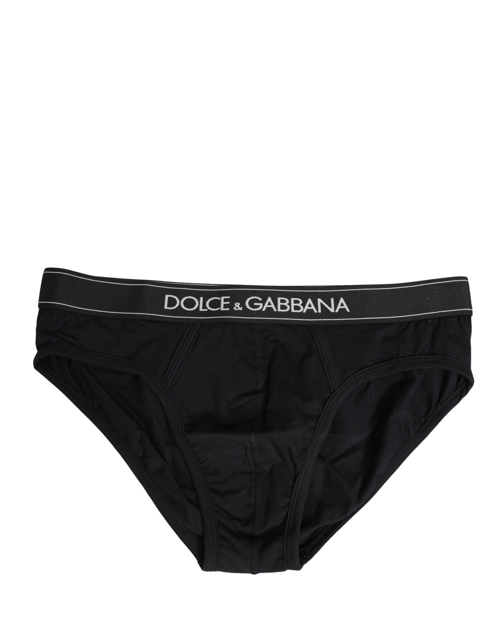 Black Cotton Logo Waistband Midi Brief Underwear